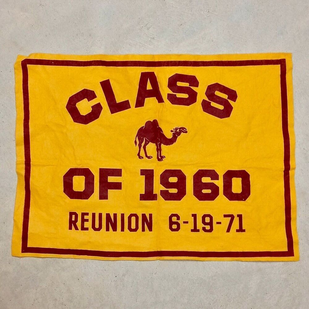 Vintage R. J. Reynolds High School Class of 1960 Reunion 23"x17" Banner Flag
